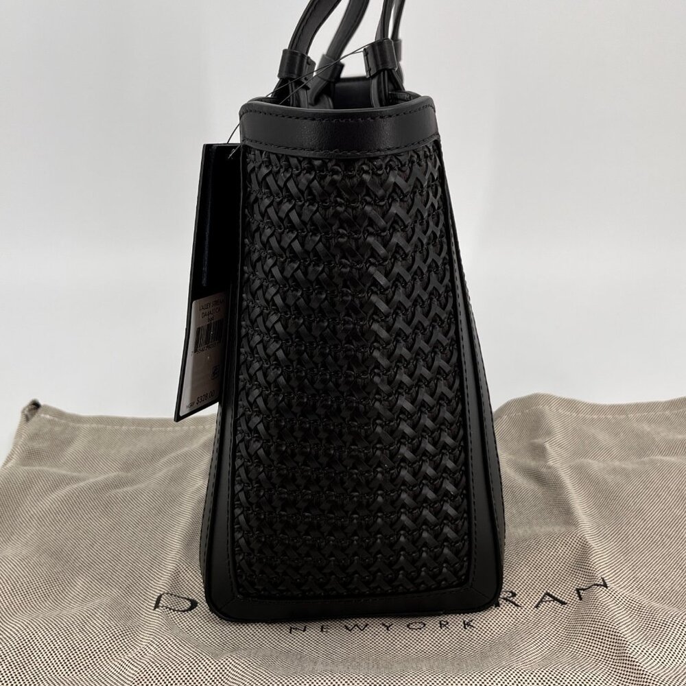 Donna Karan New York Valley Stream Black Woven Leather Small Tote Bag - Picture 8 of 16